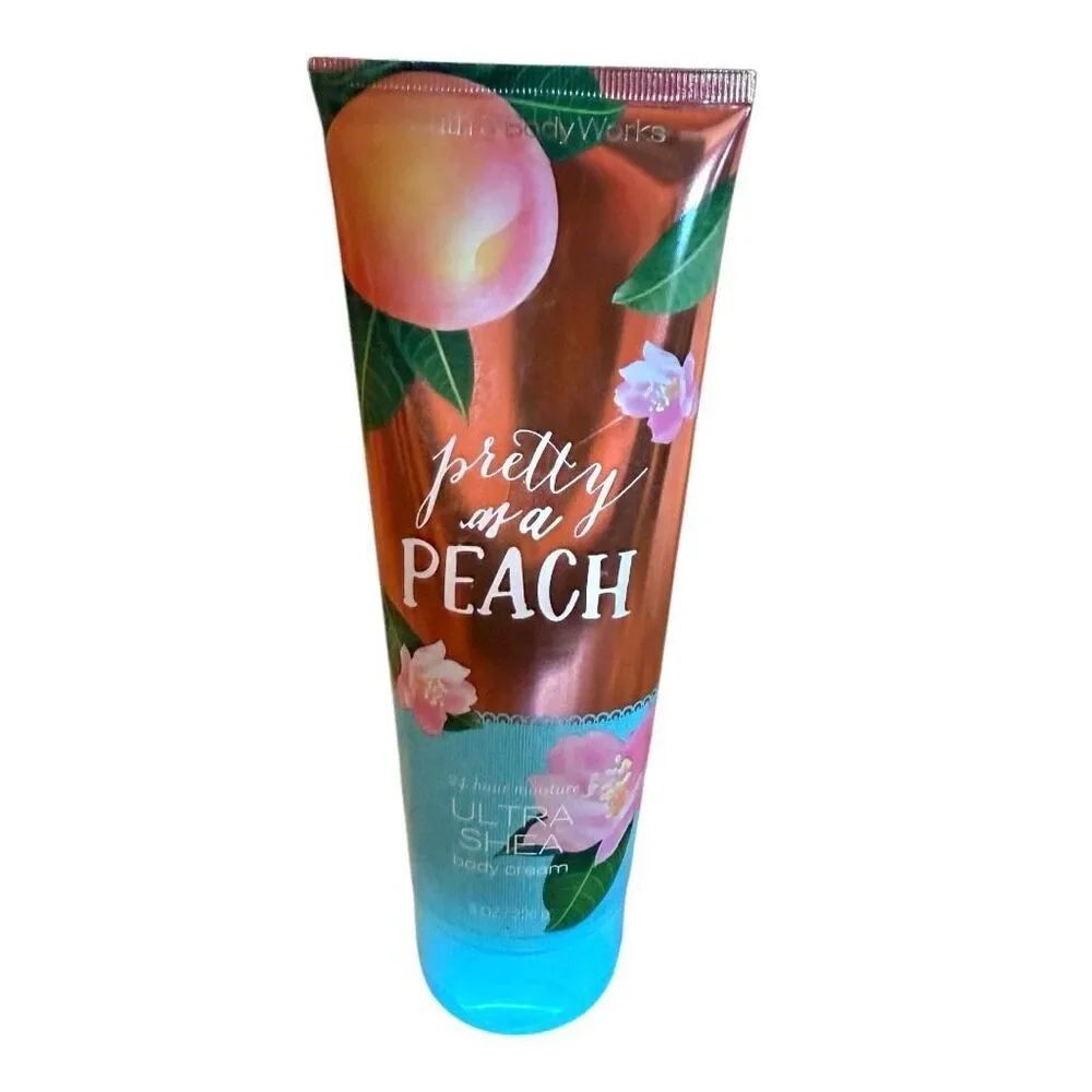 New Bath & Body Works Pretty as a Peach 24 Hr Shea Butter Lotion Body Cream 8 oz